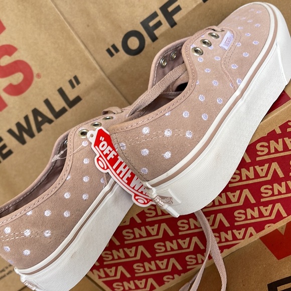 Vans Authentic Platforms Suede Polka Dot Shwgry/True White WMNS - Picture 15 of 16